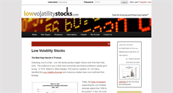Desktop Screenshot of lowvolatilitystocks.com