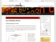 Tablet Screenshot of lowvolatilitystocks.com